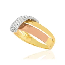 Bague 3 ors 750 diamants