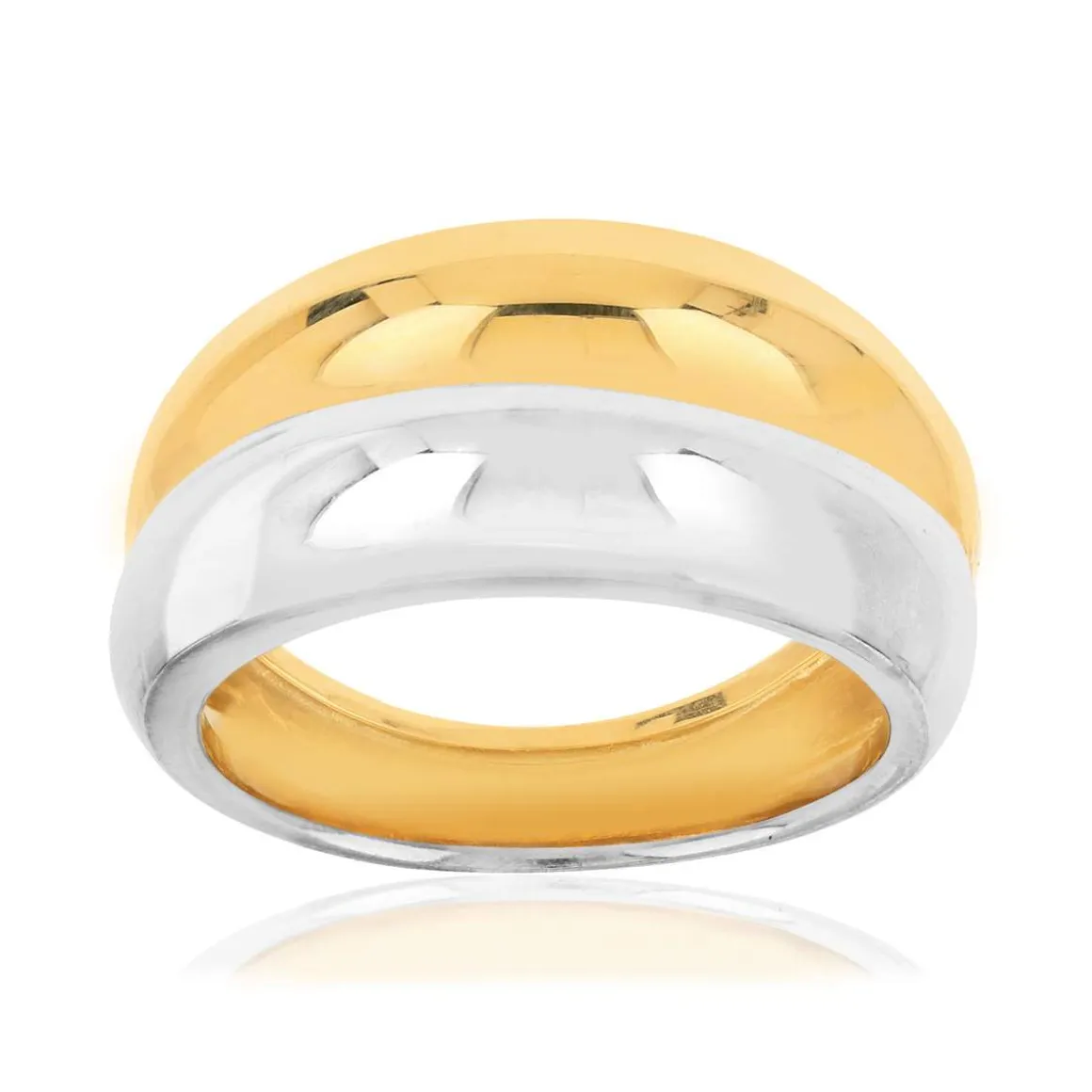 Bague 2 ors 375 double anneau