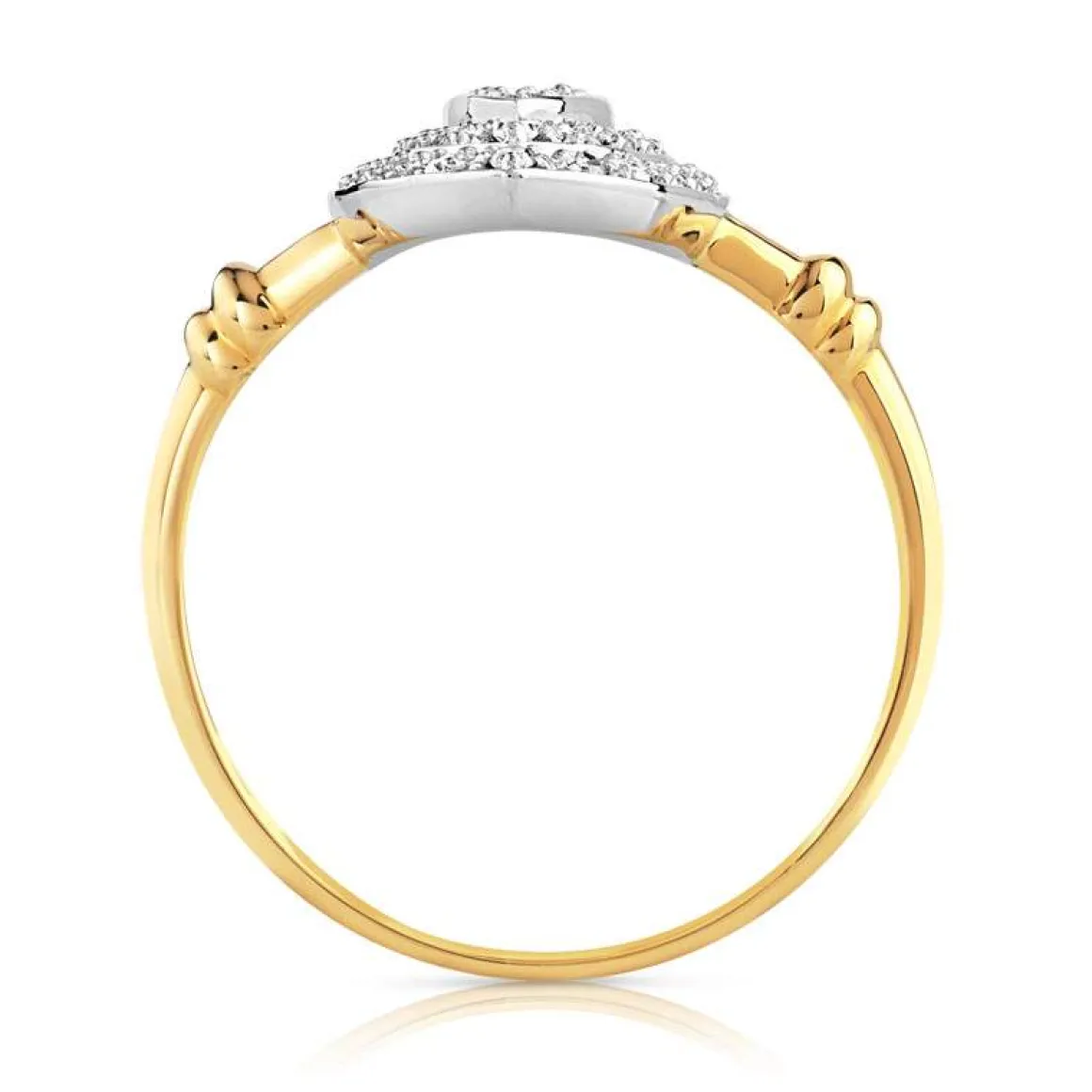 Bague 2 ors 750 marquise diamants