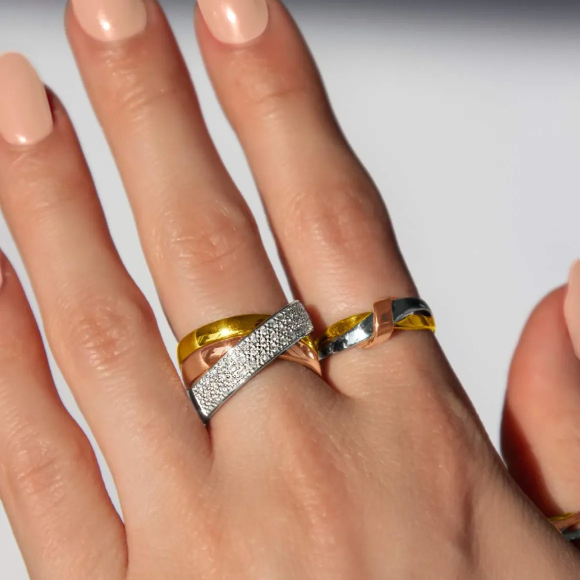 Bague 3 ors 750 noeud