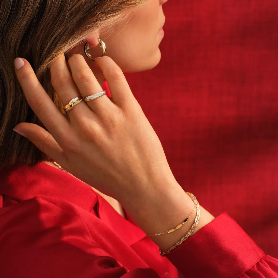 Bague 3 ors 750 noeud