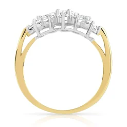 Bague 2 ors 375 zirconias
