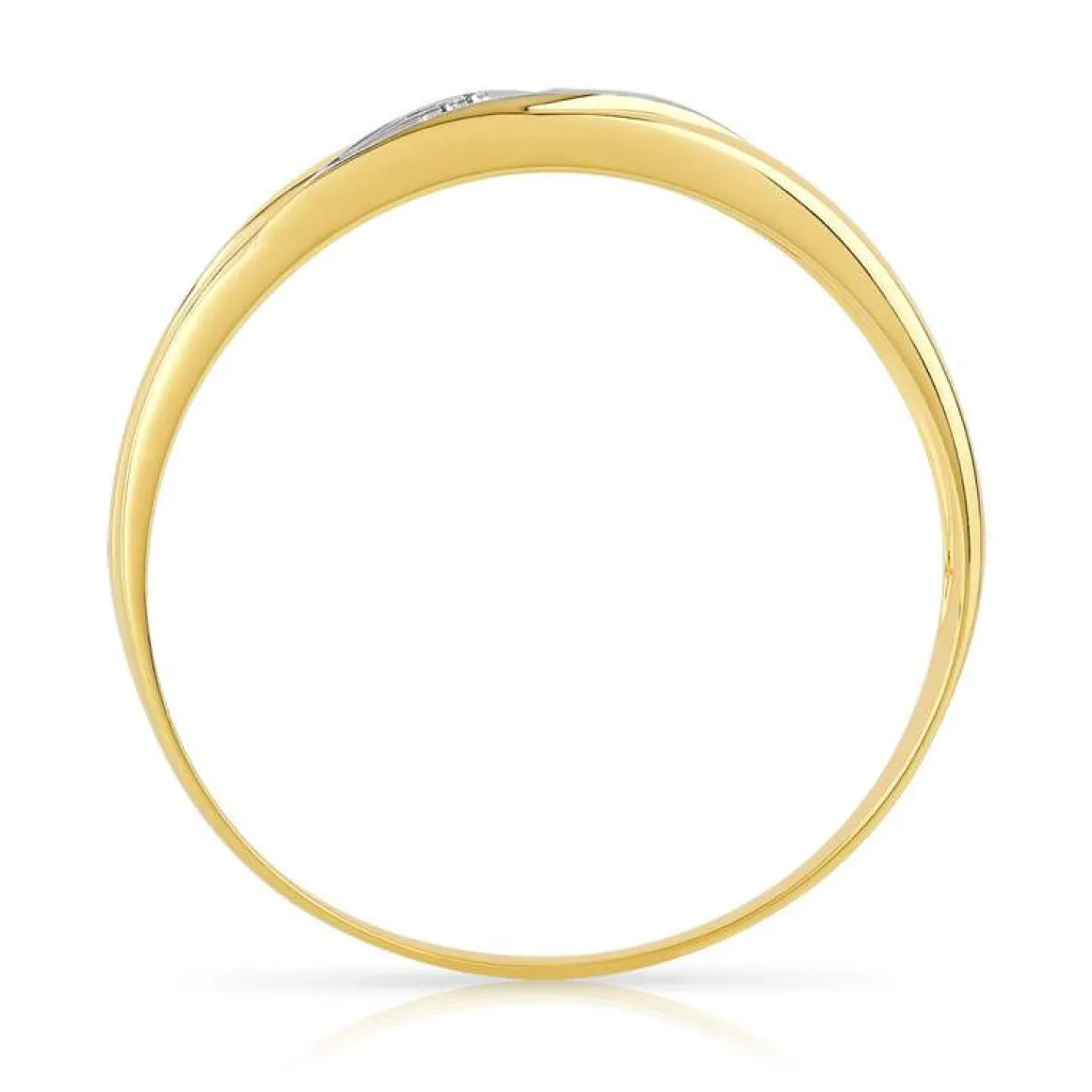 Bague or 375 2 tons diamant