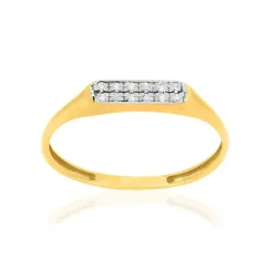 Bague or 375 2 tons diamants