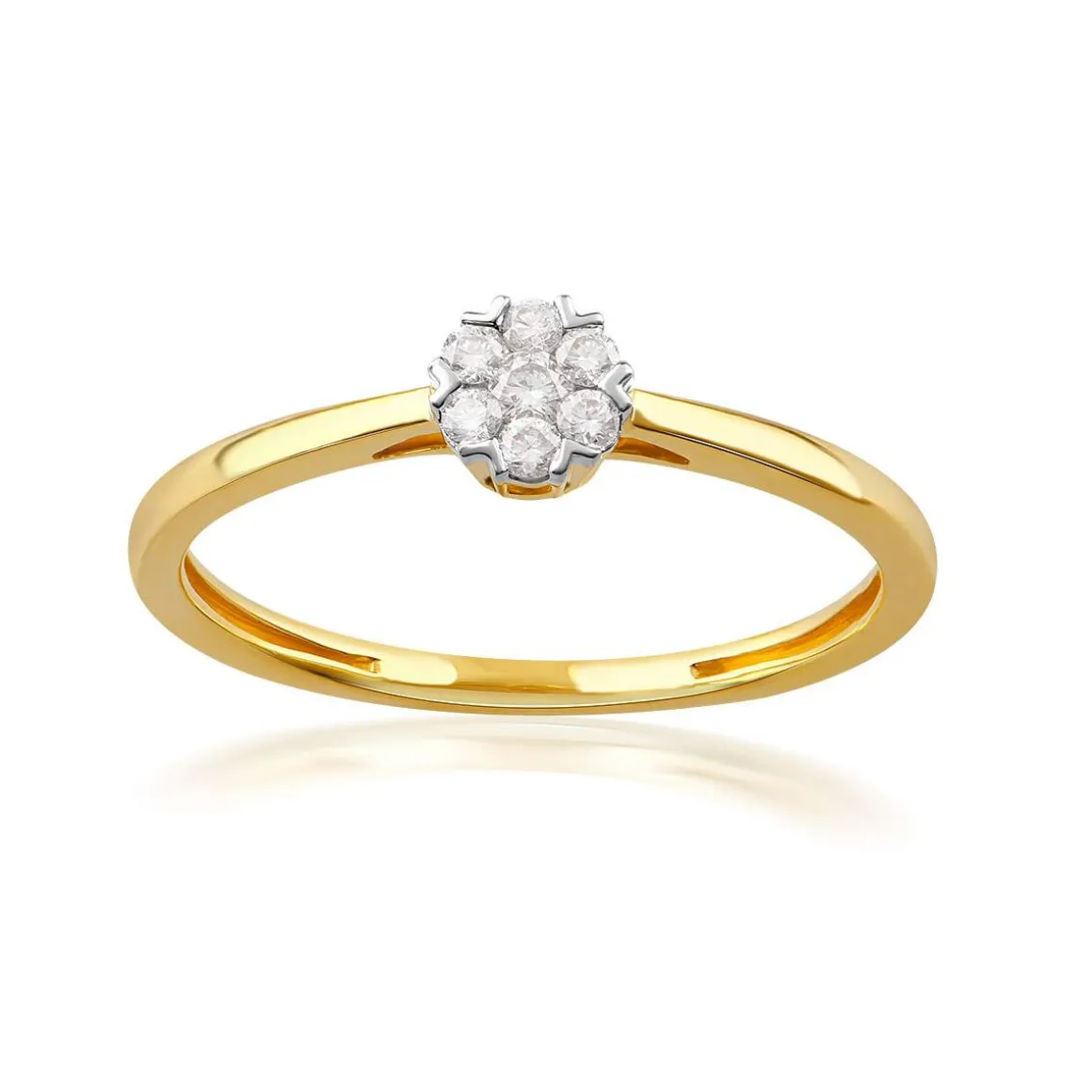 Bague or 750 2 tons diamants