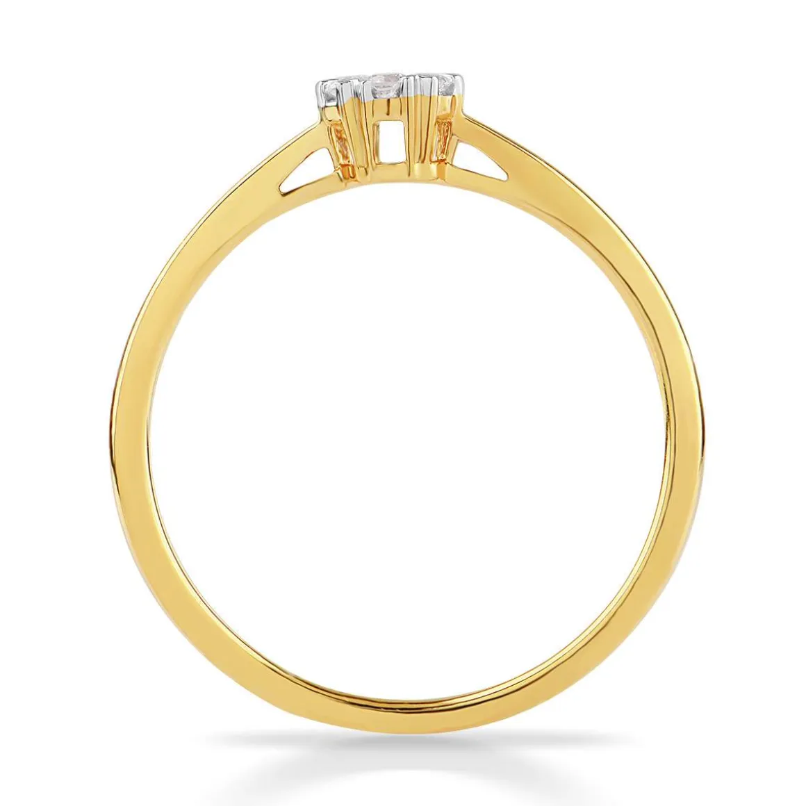 Bague or 750 2 tons diamants