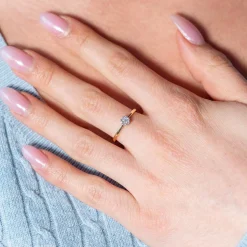 Bague or 750 2 tons diamants
