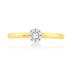 Bague or 750 2 tons diamants