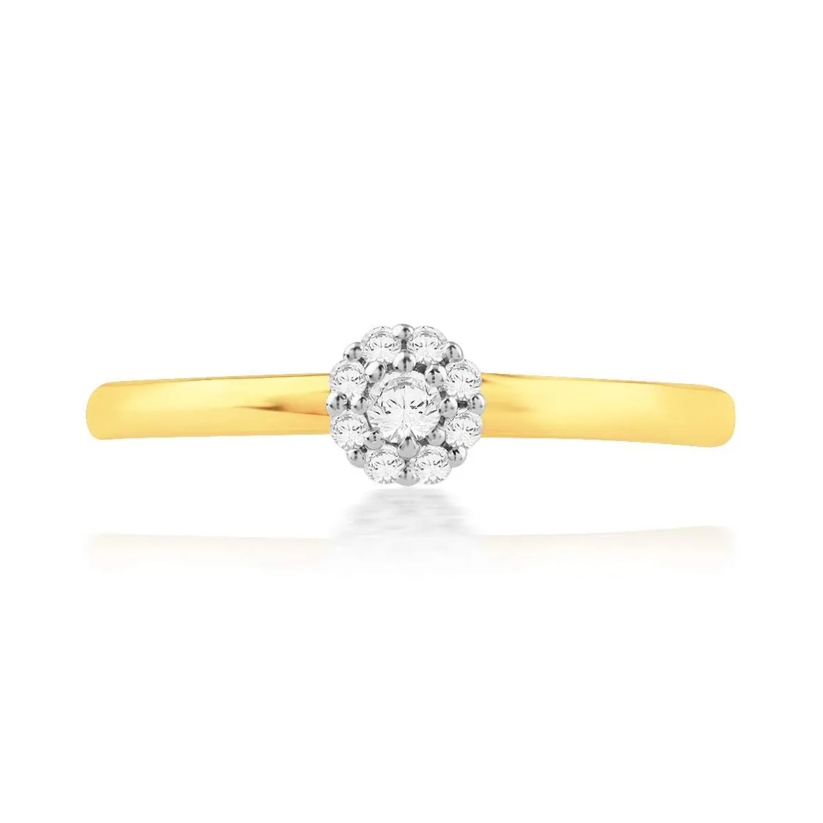 Bague or 750 2 tons diamants