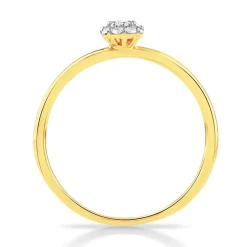Bague or 750 2 tons diamants