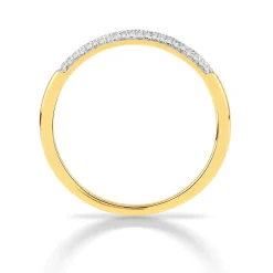 Bague or 750 2 tons diamants