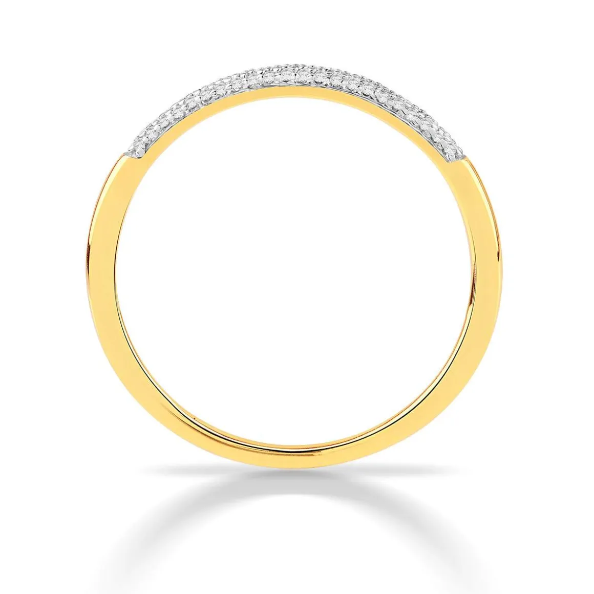 Bague or 750 2 tons diamants