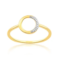 Bague or 750 2 tons diamants