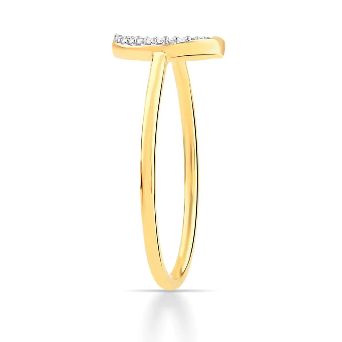 Bague or 750 2 tons diamants