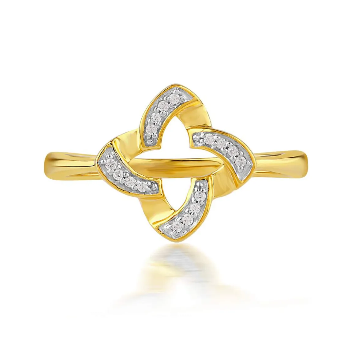 Bague or 750 2 tons diamants