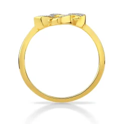 Bague or 750 2 tons diamants