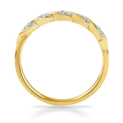 Bague or 750 2 tons diamants