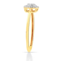 Bague or 750 2 tons diamants