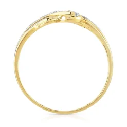Bague or 375 2 tons diamants