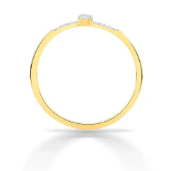 Bague or 750 2 tons diamants