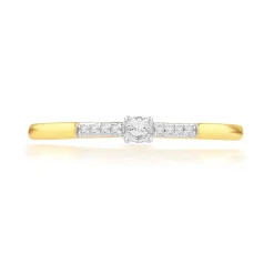 Bague or 750 2 tons diamants