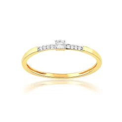 Bague or 750 2 tons diamants
