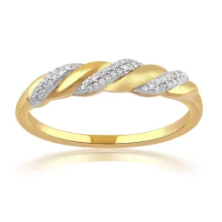 Bague or 750 2 tons diamants