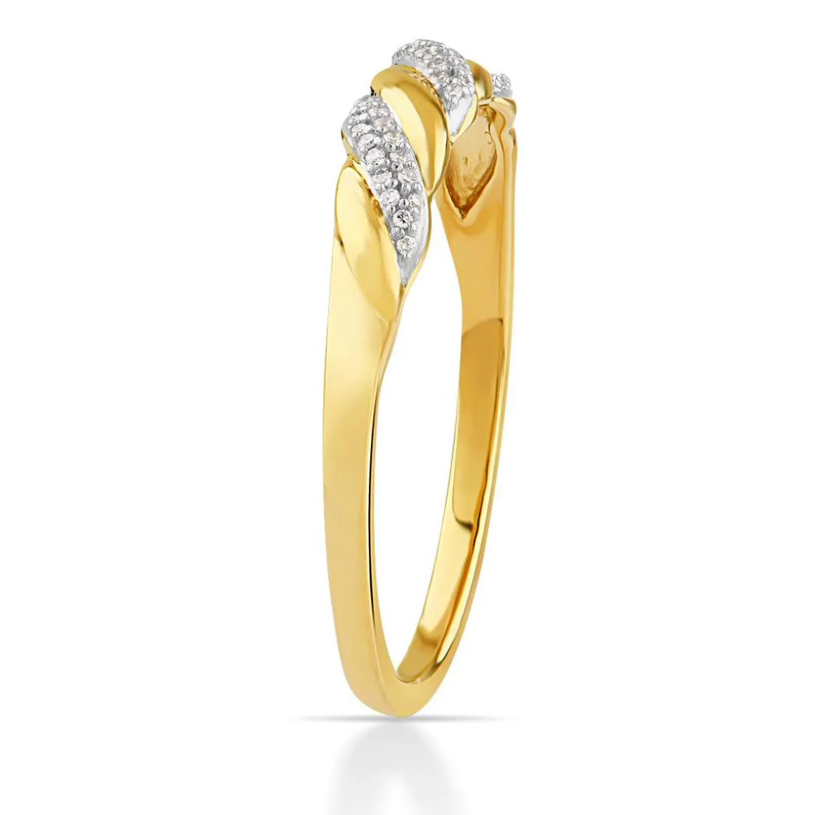 Bague or 750 2 tons diamants