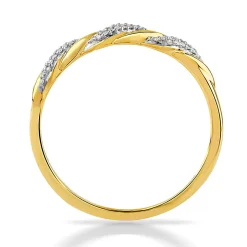 Bague or 750 2 tons diamants