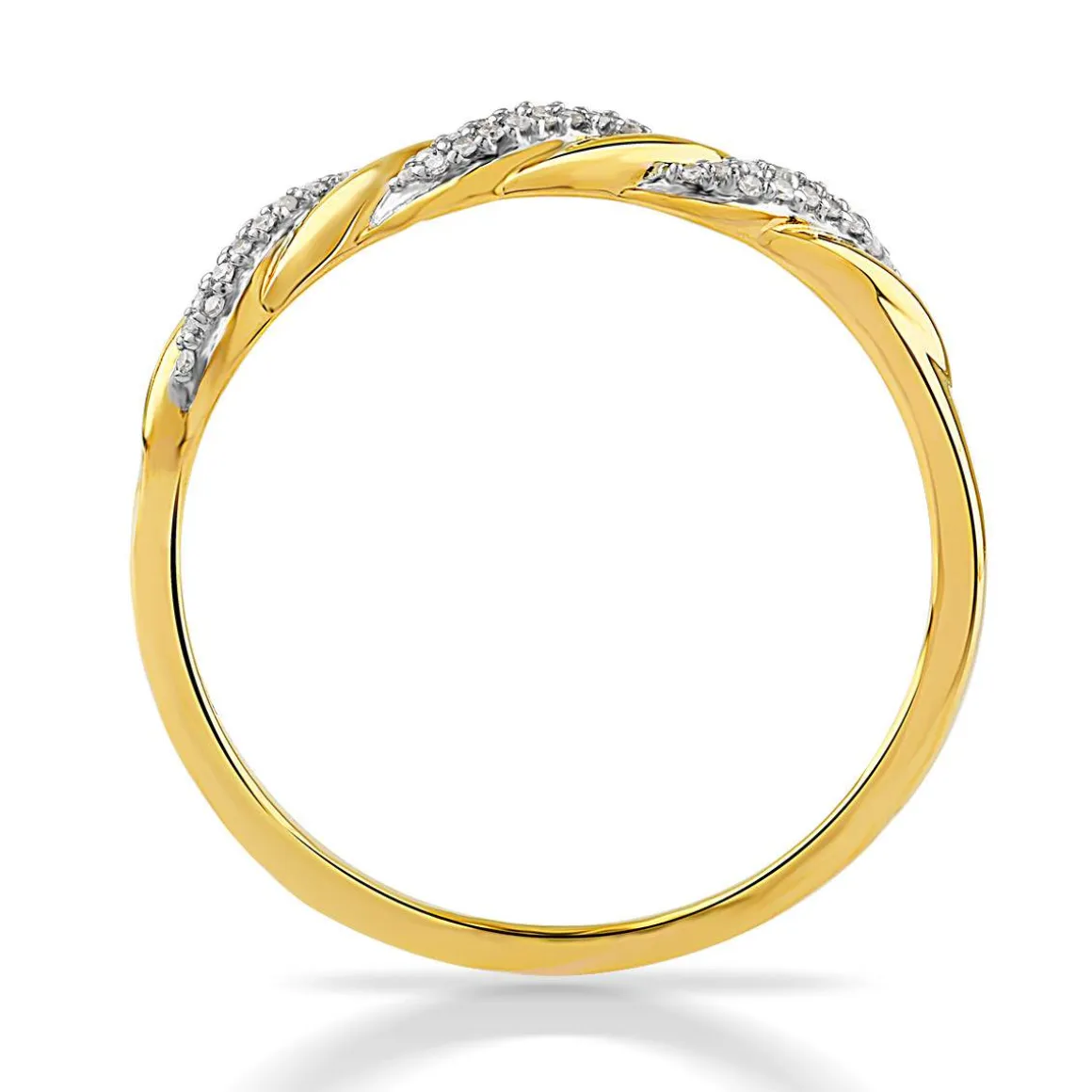 Bague or 750 2 tons diamants