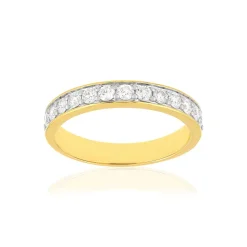 Bague or 750 2 tons diamants synthétiques 0.50 carat