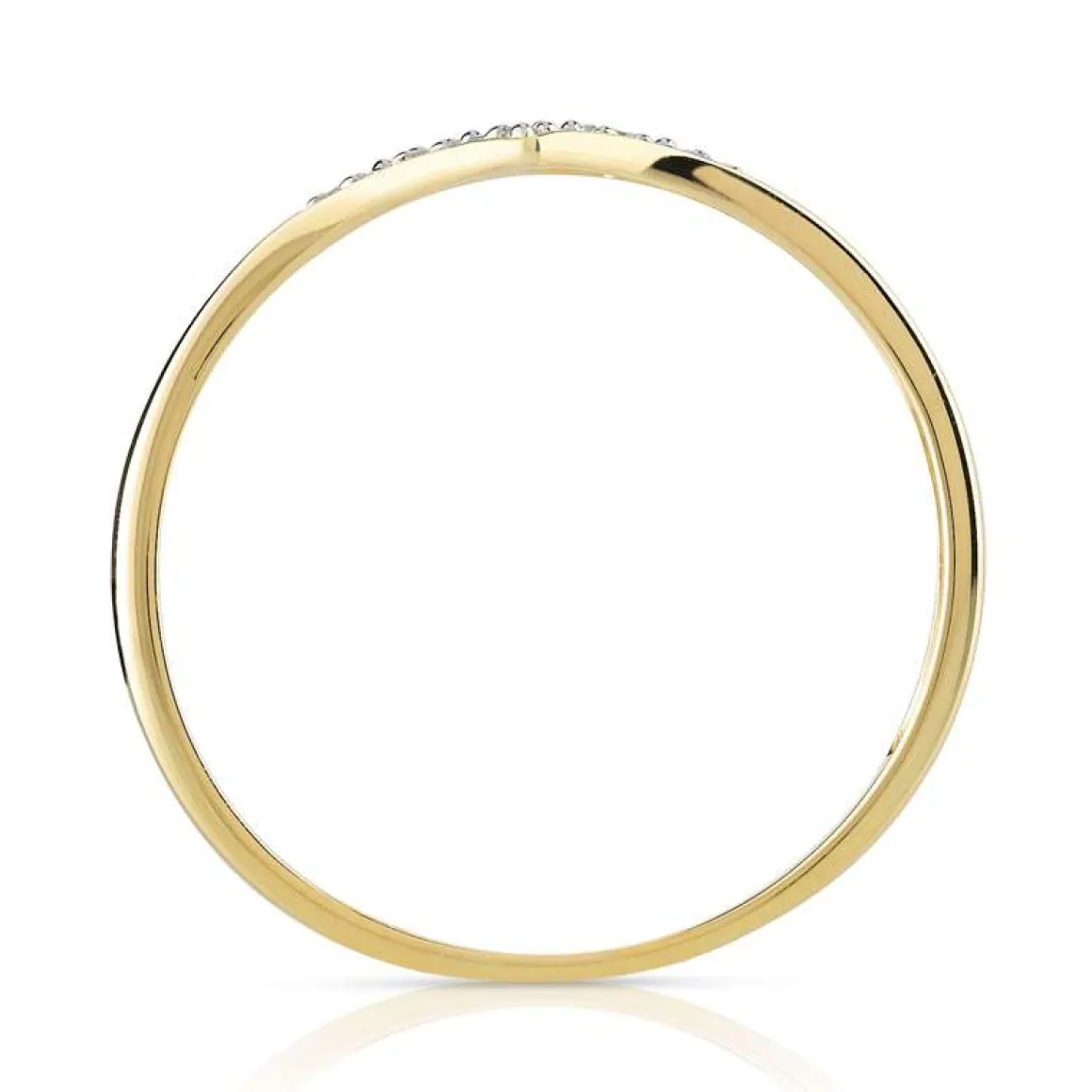 Bague or 375 2 tons "V" diamants