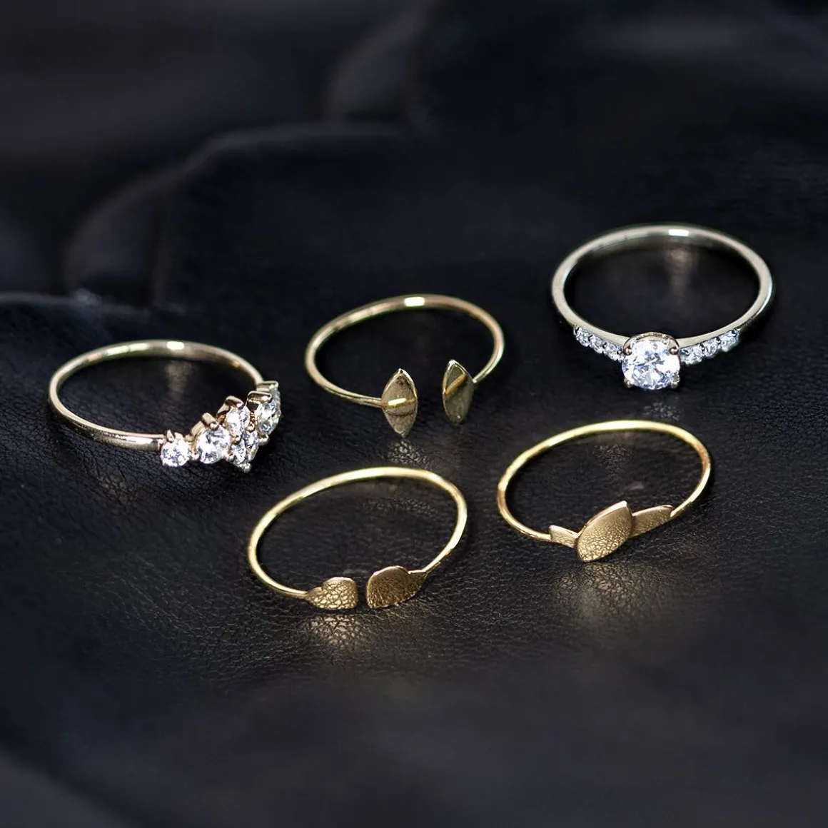 Bague or 375 2 tons zirconias
