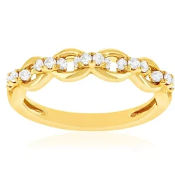 Bague plaqué or jaune et zirconias