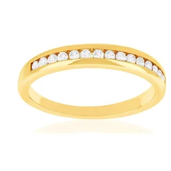 Bague plaqué or jaune et zirconias