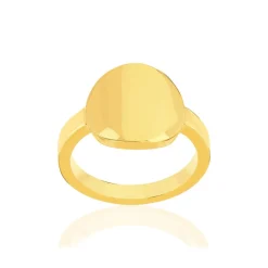 Bague plaqué or jaune médaille
