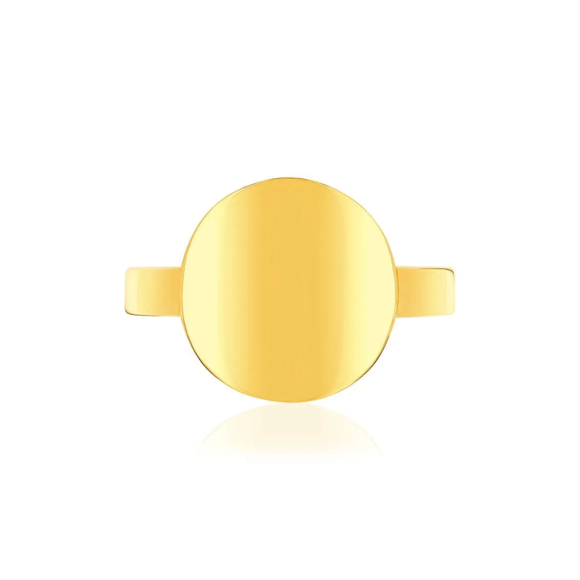 Bague plaqué or jaune médaille