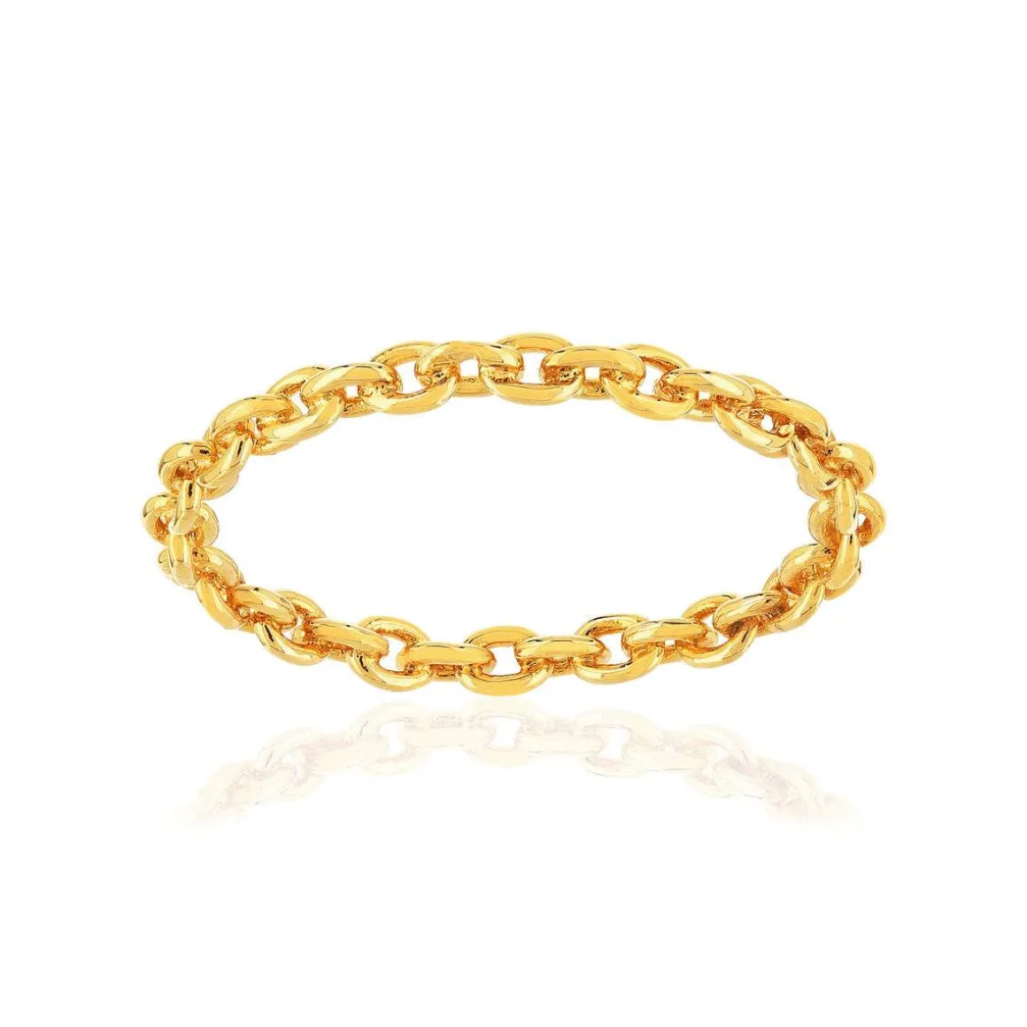 Bague plaqué or jaune motif maille