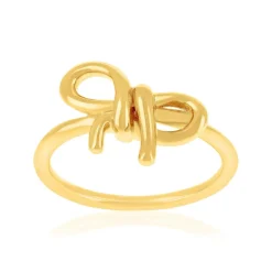 Bague plaqué or jaune noeud