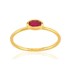Bague plaqué or jaune pierre imitation