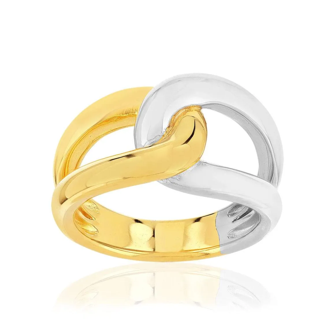 Bague plaqué or jaune 2 tons