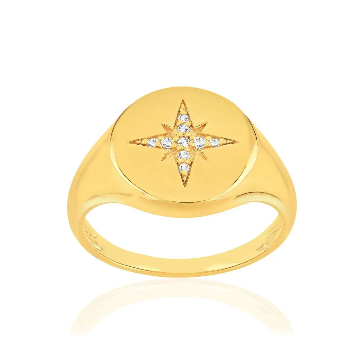 Bague plaqué or jaune zirconias