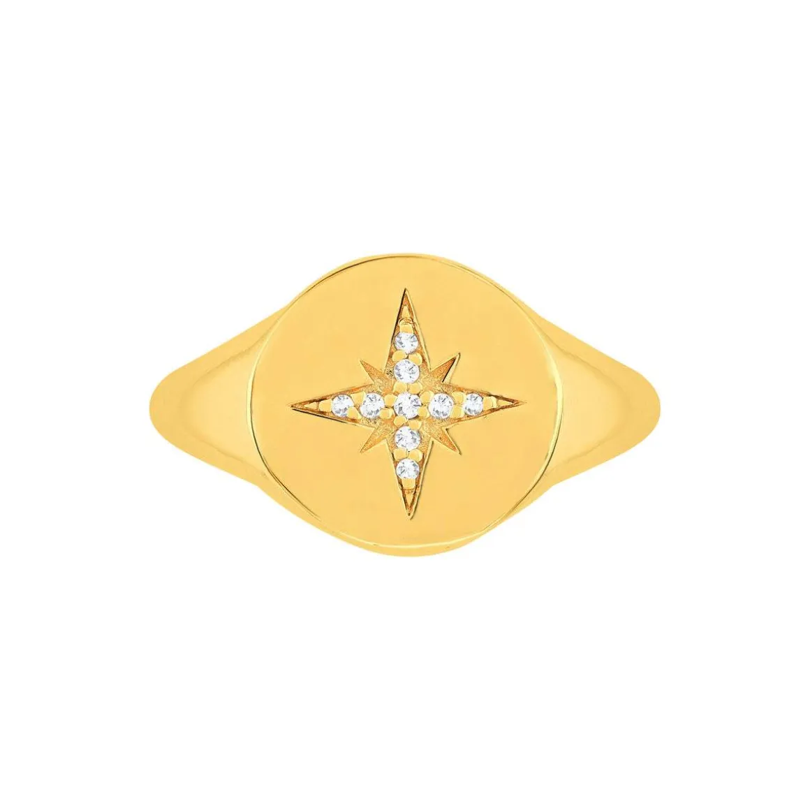 Bague plaqué or jaune zirconias