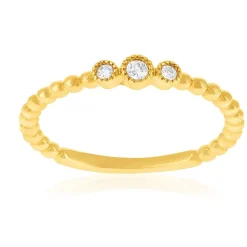 Bague plaqué or jaune zirconias