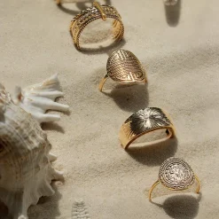 Bague plaqué or martelée
