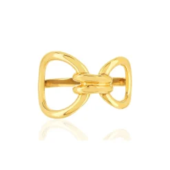 Bague plaqué or motif anneaux