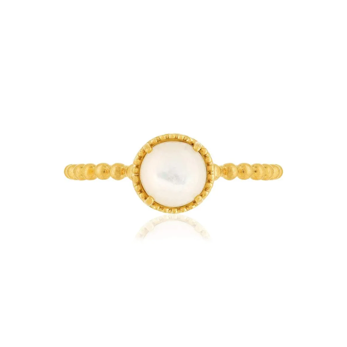 Bague plaqué or nacre