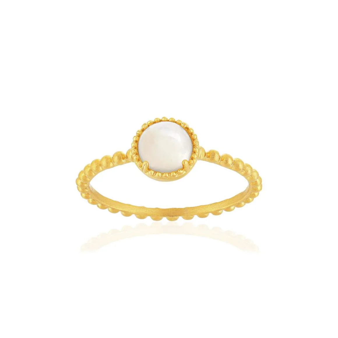 Bague plaqué or nacre