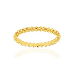 Bague plaqué or style pop corn