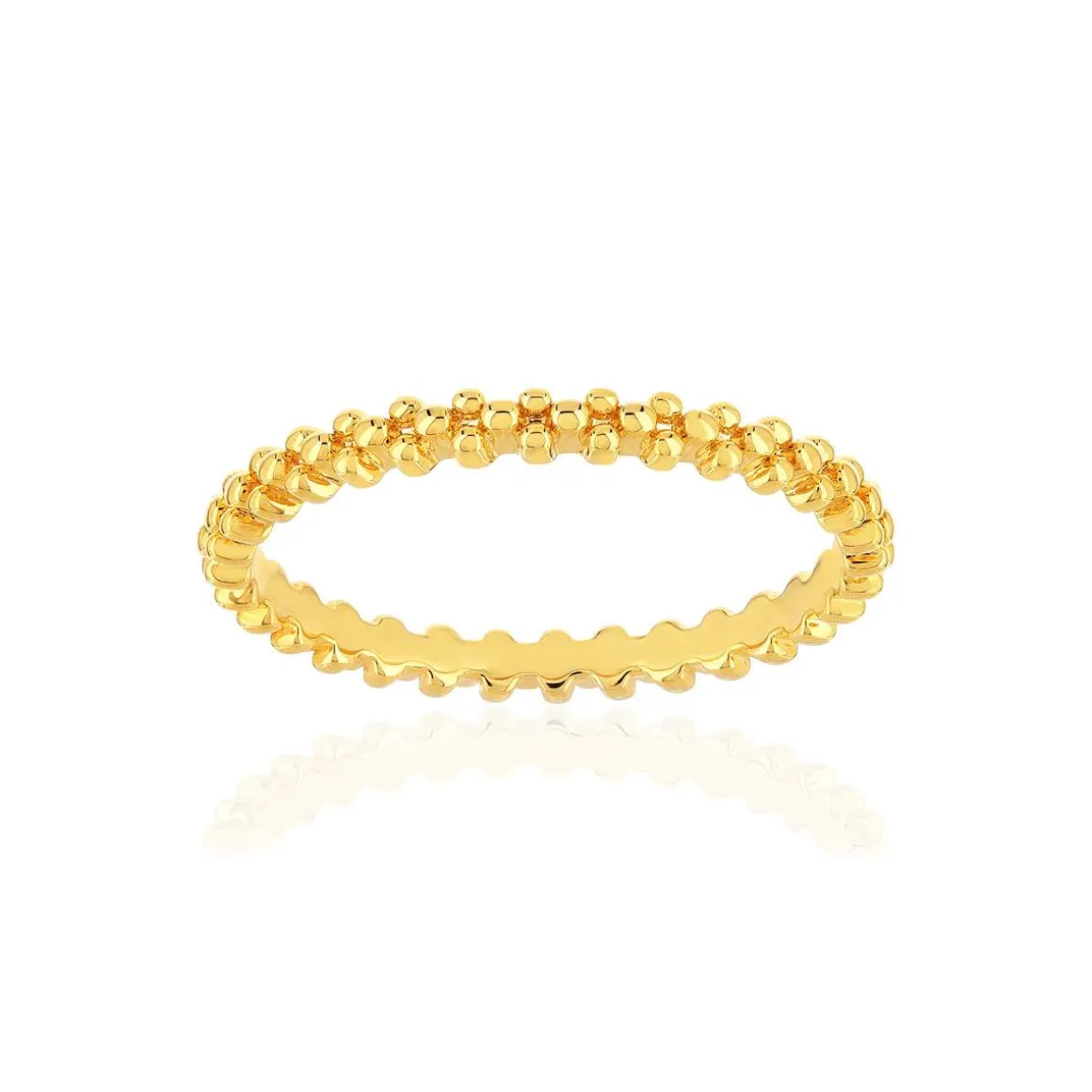 Bague plaqué or style pop corn